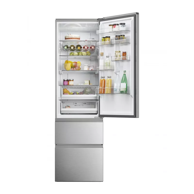 Šaldytuvas Haier 3D 60 Serie 5 HTW5620DNMG, 414 L, No Frost, sidabrinis
