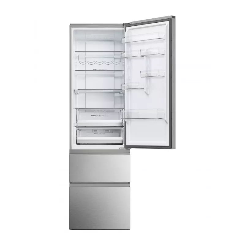 Šaldytuvas Haier 3D 60 Serie 5 HTW5620DNMG, 414 L, No Frost, sidabrinis