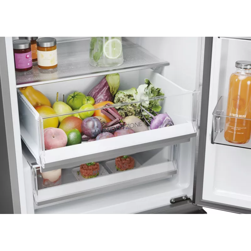 Šaldytuvas Haier 3D 60 Serie 5 HTW5620DNMG, 414 L, No Frost, sidabrinis