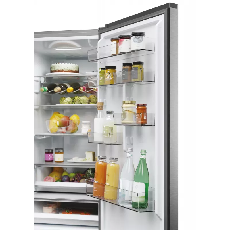 Šaldytuvas Haier 3D 60 Serie 5 HTW5620DNMG, 414 L, No Frost, sidabrinis