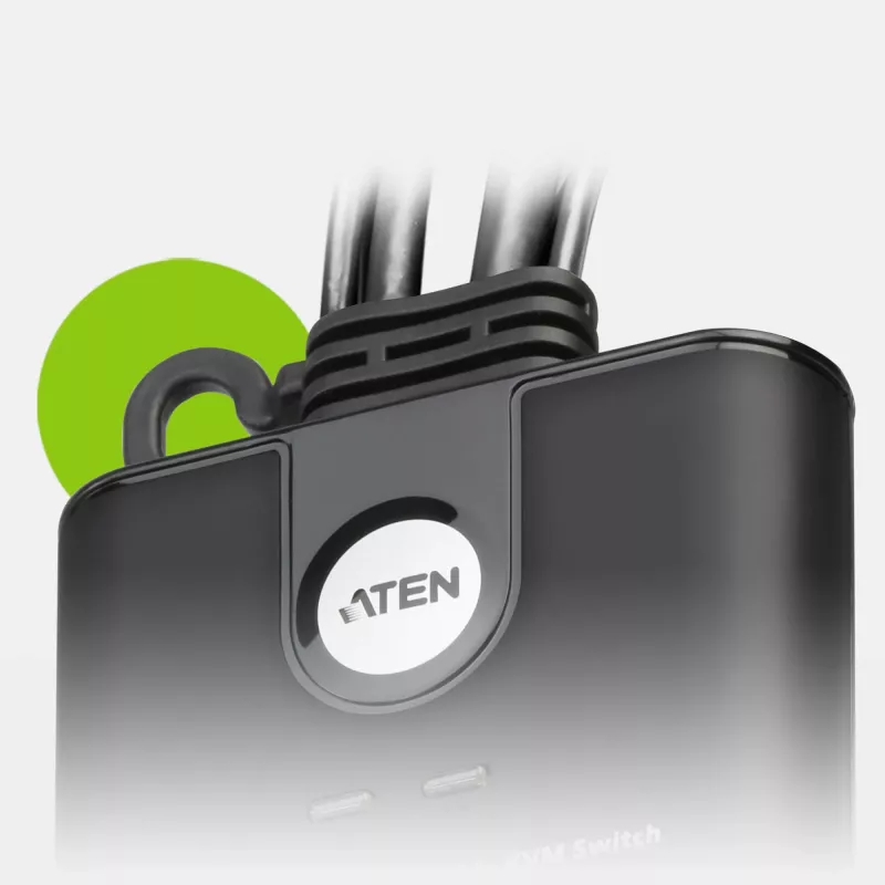 ATEN 2-Port USB FHD HDMI KVM jungiklis, 1920 x 1200 pikselių, Full HD, 1,518 W, juodas