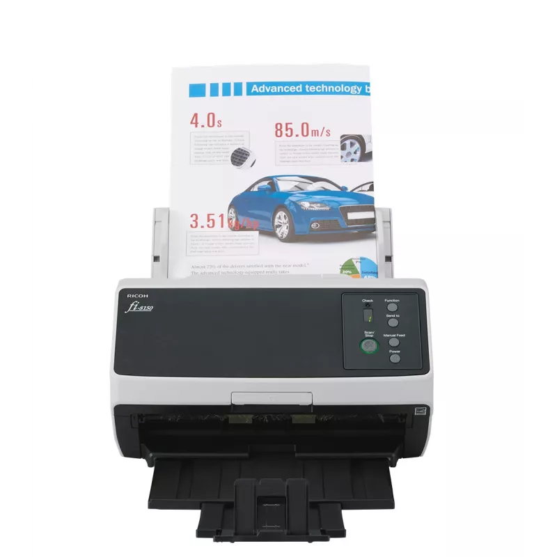 Ricoh FI-8150 ADF + rankinis tiektuvas skaitytuvas 600 x 600 DPI A4 juodas, pilkas