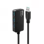 Lindy 10m USB 3.0 Active Extension Pro Hub, USB 3.2 Gen 1 (3.1 Gen 1) Type-A, 5000 Mbit/s, Juoda, Plastikas, Apvalus kabelis