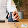 R-Go HE Break ergonominė vertikali pelė su pertraukų programine įranga, vidutinė (rankos dydis 165-185 mm), kairiarankiams, laidinė, juoda