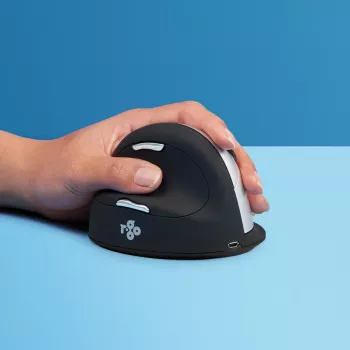 R-Go Tools Ergonomiška pelė R-Go HE Break su pertraukų programine įranga, didelė (rankos dydis ≥ 185 mm), kairiarankiams, Bluetooth, juoda