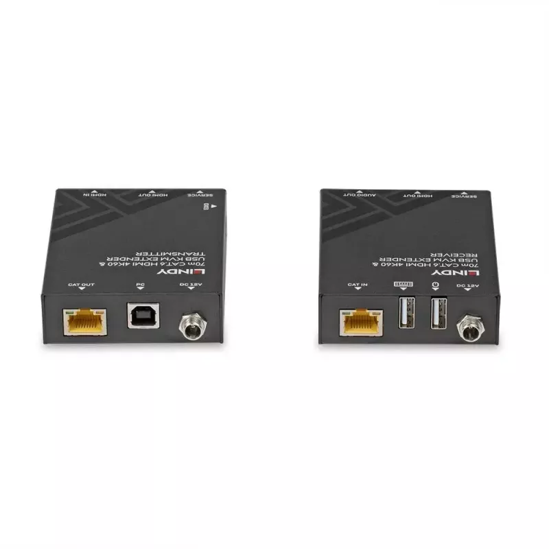 Lindy 70m Cat.6 HDMI 4K60, USB ir Audio KVM prailgintuvas