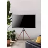 Manhattan 461795 judamas TV stovas su trikoje atramomis, nešiojamas, 45–65 col. (114,3–165,1 cm), maks. 32 kg, aliuminis, plienas, riešutmedis, juodas ir rudas
