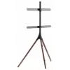 Manhattan 461795 judamas TV stovas su trikoje atramomis, nešiojamas, 45–65 col. (114,3–165,1 cm), maks. 32 kg, aliuminis, plienas, riešutmedis, juodas ir rudas