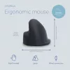 Ergonominė pelė R-Go HE Break su pertraukų programine įranga, didelė (rankos dydis ≥ 185 mm), dešinei rankai, laidinė, juoda