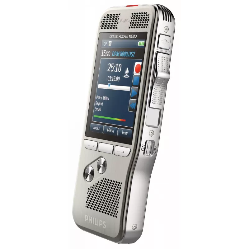 Diktofonas Philips DPM 8300 su vidine atmintimi, sidabrinis
