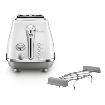 Skrudintuvas De'Longhi CTOC2103.W 2 riekėms 900 W Baltas Nerūdijantis plienas