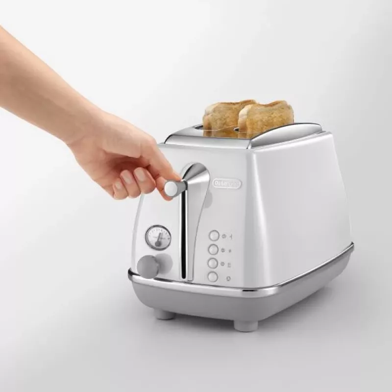 Skrudintuvas De'Longhi CTOC2103.W 2 riekėms 900 W Baltas Nerūdijantis plienas