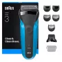 Braun Series 3 310BT folijos skustuvas su trimeriu, juodas, mėlynas