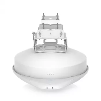 Tinklo tiltas UBIQUITI UISP airFiber 60 XG — 6000 Mbit/s, nuotolis iki 4000 m, Gigabit Ethernet, montavimas ant stulpo, balta