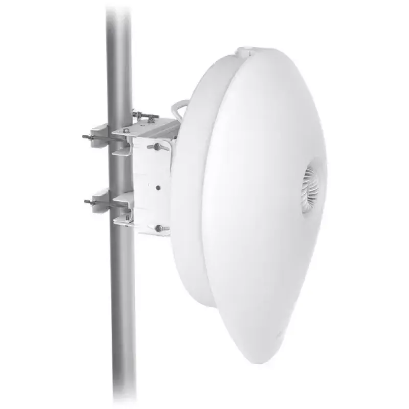 Tinklo tiltas UBIQUITI UISP airFiber 60 XG — 6000 Mbit/s, nuotolis iki 4000 m, Gigabit Ethernet, montavimas ant stulpo, balta