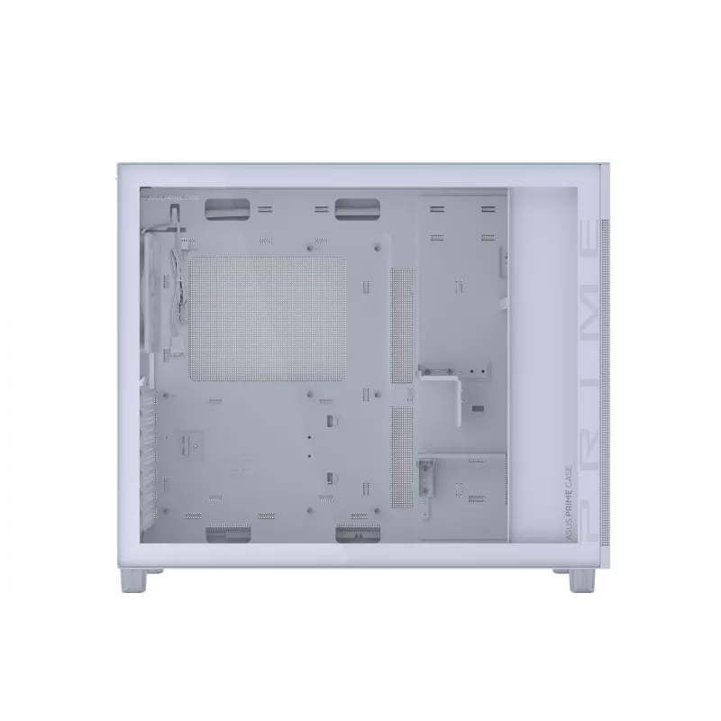 ASUS PRIME AP303 TG 90DC00V3-B39010 Midi Tower PC korpusas, ATX/Micro-ATX, grūdintas stiklas, 2x USB 3.2, be maitinimo šaltinio, baltas