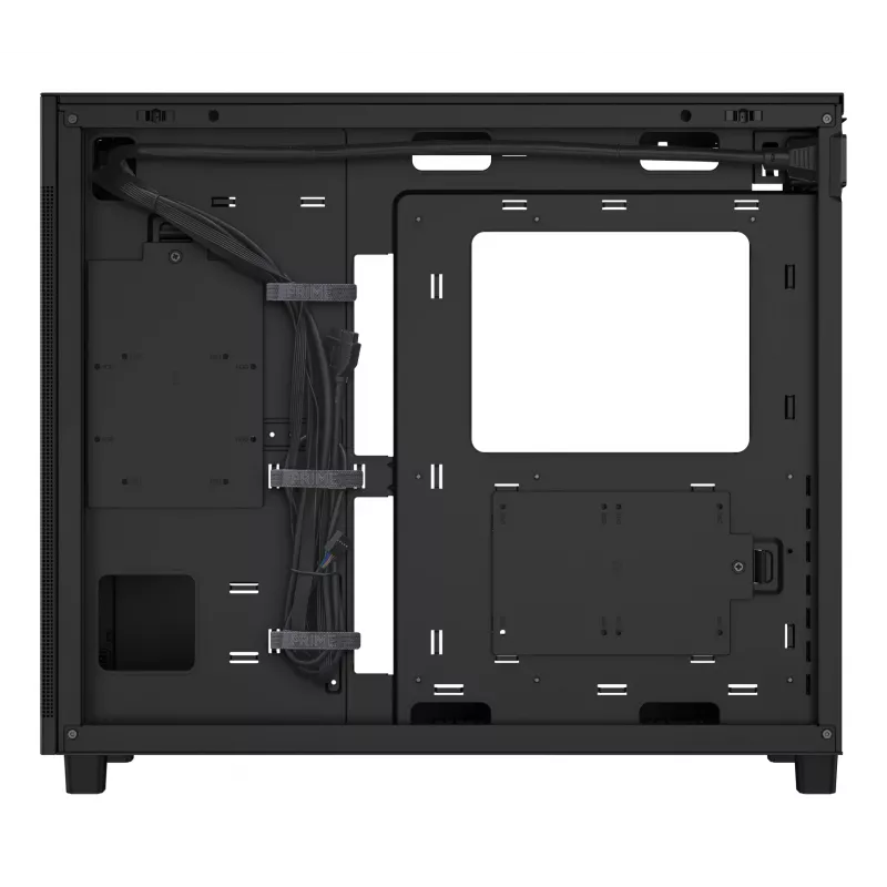 ASUS PRIME AP303 TG 90DC00V0-B39010 Midi Tower PC korpusas, ATX/Micro-ATX/Mini-ITX, grūdintas stiklas, 2x USB 3.2, be maitinimo šaltinio, juodas