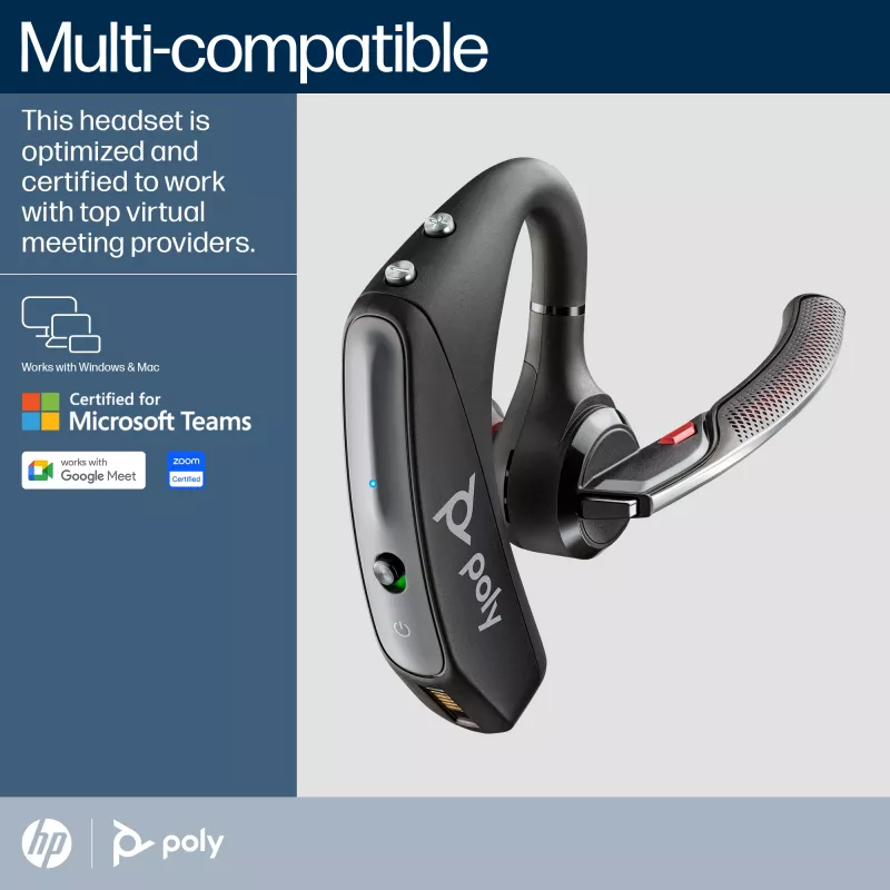 Ausinė Poly Voyager 5200 USB-A Bluetooth + BT700 adapteris