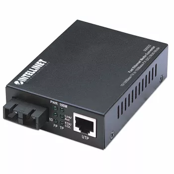 Intellinet Fast Ethernet medijos keitiklis, 10/100Base-Tx į 100Base-Fx (SC) daugiamodis, 2 km