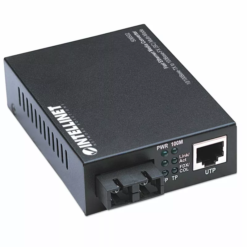 Intellinet Fast Ethernet medijos keitiklis, 10/100Base-Tx į 100Base-Fx (SC) daugiamodis, 2 km