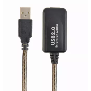 GEMBIRD aktyvus USB 2.0 prailginimo kabelis, 10 m - juoda
