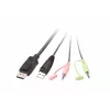 KVM jungiklis ATEN CS22DP-AT 2 prievadai USB DisplayPort, 4K@30Hz, USB-A konsolė, garsas, 1,2 m kabelis