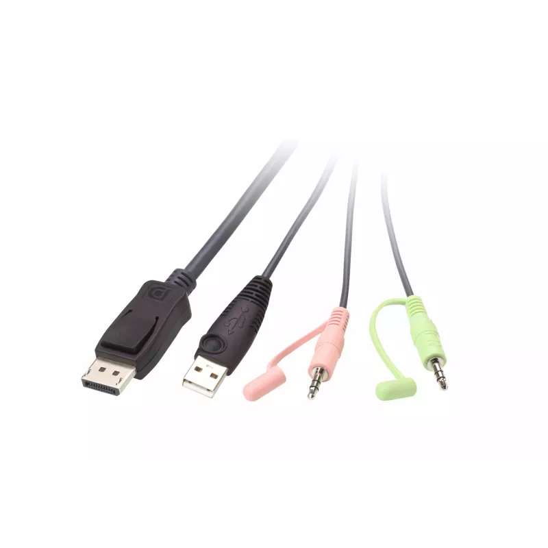 KVM jungiklis ATEN CS22DP-AT 2 prievadai USB DisplayPort, 4K@30Hz, USB-A konsolė, garsas, 1,2 m kabelis