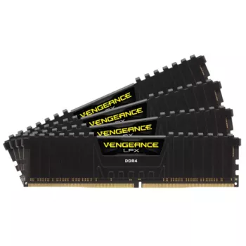 CORSAIR Vengeance LPX 64GB (4x16GB) DDR4 3200MHz C16 atminties rinkinys, žemo profilio, juodos spalvos