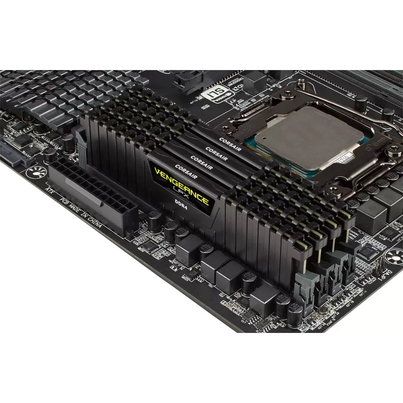 CORSAIR Vengeance LPX 64GB (4x16GB) DDR4 3200MHz C16 atminties rinkinys, žemo profilio, juodos spalvos