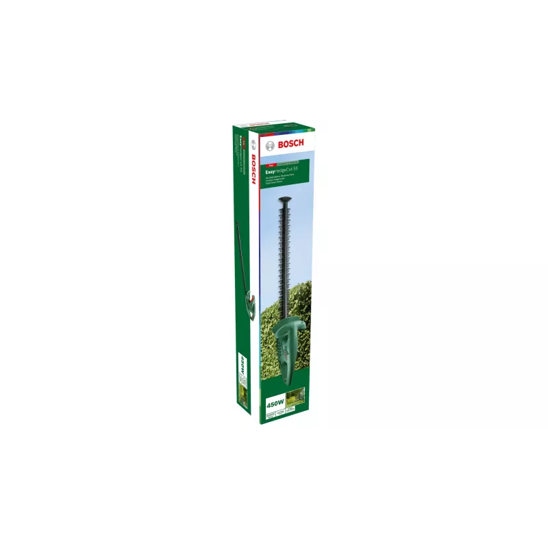 Žirklinis gyvatvorių pjoviklis Bosch Easy HedgeCut 55 — 55 cm ašmenys, 450 W, 3,4 kspm, 2,7 kg