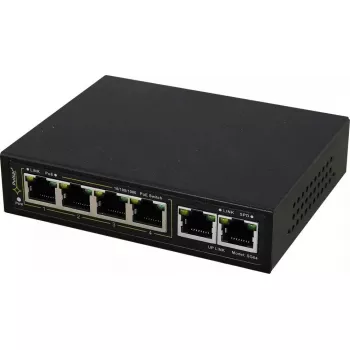 PULSAR Gigabit PoE Switch SG-64 — 4 PoE prievadai, 2 uplink prievadai