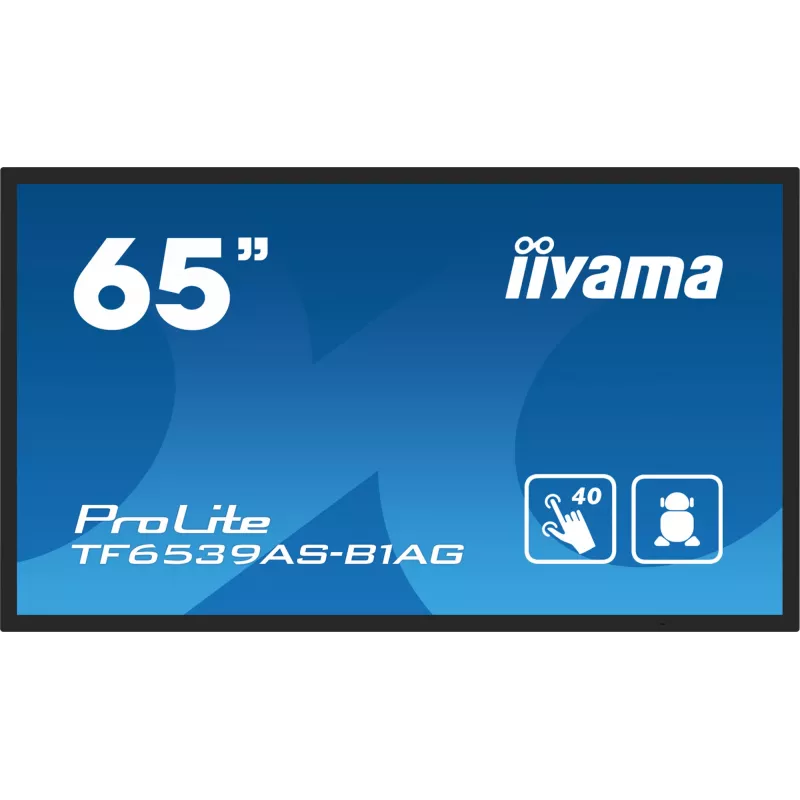 Skaitmeninės reklamos jutiklinis skydelis iiyama TF6539AS-B1AG 64.5 colių LED 3840 x 2160