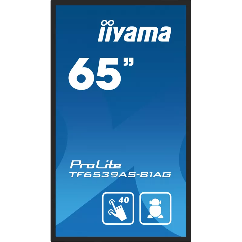Skaitmeninės reklamos jutiklinis skydelis iiyama TF6539AS-B1AG 64.5 colių LED 3840 x 2160