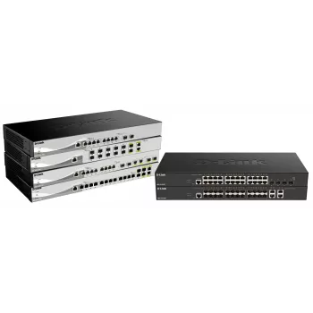 D-Link DXS-1210-16TC/E valdomas L2 10G Ethernet jungiklis (100/1000/10000) pilkas