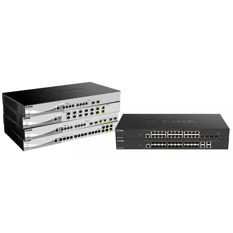 D-Link DXS-1210-16TC/E valdomas L2 10G Ethernet jungiklis (100/1000/10000) pilkas