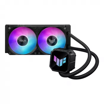 Vandens aušintuvas ASUS TUF GAMING LC III 240 ARGB — 240 mm radiatorius, 2 x 120 mm ARGB ventiliatoriai, AM5 lizdas, juodas