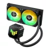 Vandens aušintuvas ASUS TUF GAMING LC III 240 ARGB — 240 mm radiatorius, 2 x 120 mm ARGB ventiliatoriai, AM5 lizdas, juodas