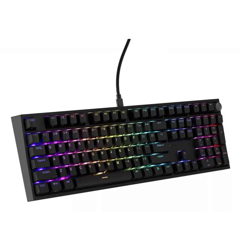 Mechaninė klaviatūra Genesis THOR 404 – pilno dydžio 100% USB QWERTY anglų, juoda, RGB
