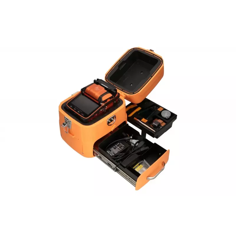 Suvirinimo aparatas pluoštiniams kabeliams Extralink AI-9, 7800mAh baterija, LED lempa, LCD 5,1 colio