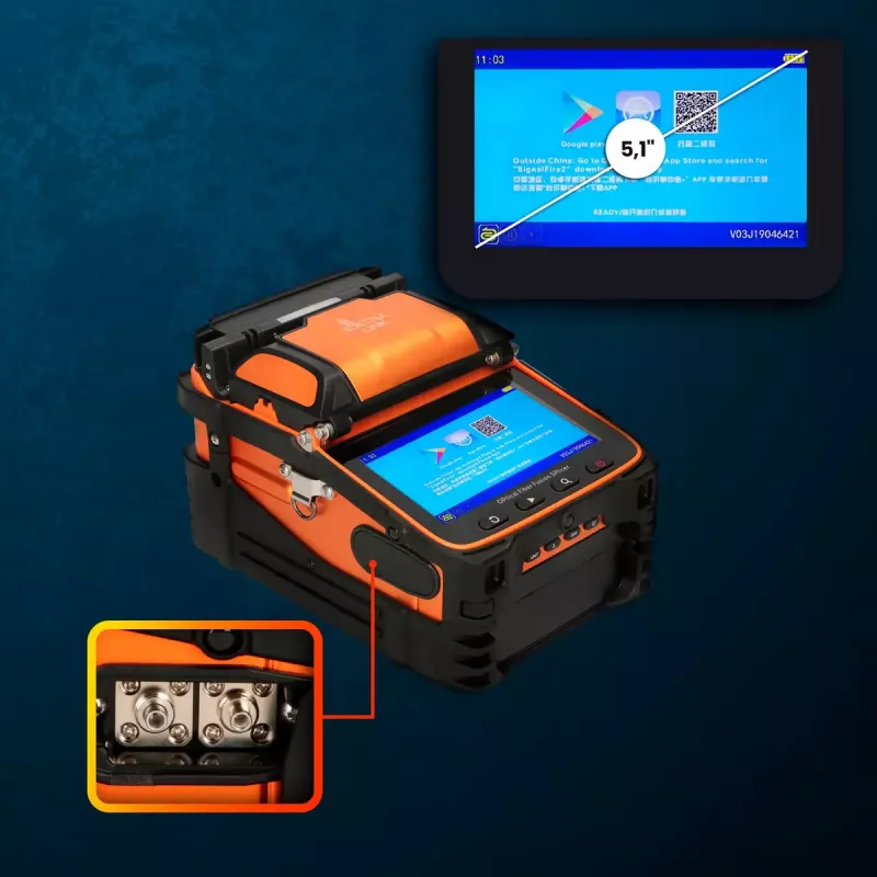 Suvirinimo aparatas pluoštiniams kabeliams Extralink AI-9, 7800mAh baterija, LED lempa, LCD 5,1 colio
