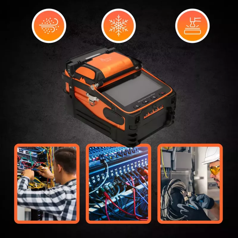 Suvirinimo aparatas pluoštiniams kabeliams Extralink AI-9, 7800mAh baterija, LED lempa, LCD 5,1 colio