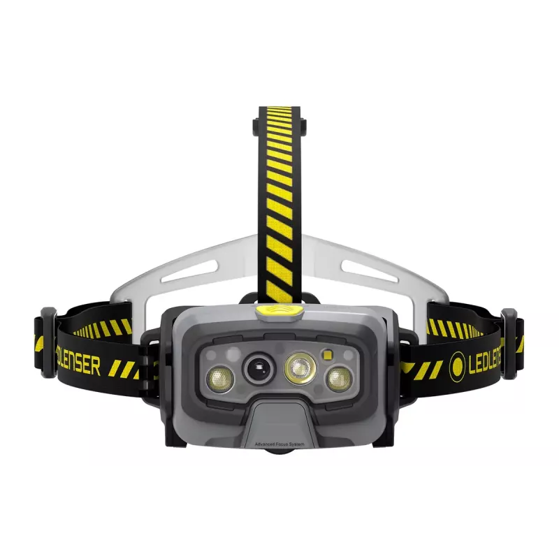Priekinė LED lempa su galvos juosta Ledlenser HF8R Work Black, IP68, 20 lm