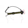 Priekinė LED lempa su galvos juosta Ledlenser HF8R Work Black, IP68, 20 lm