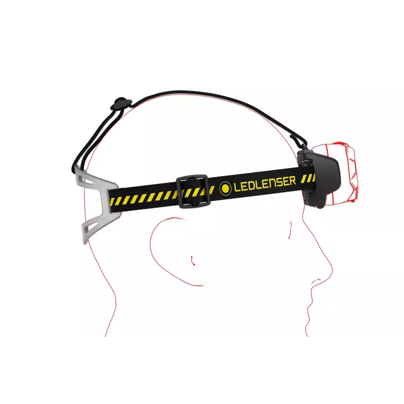 Priekinė LED lempa su galvos juosta Ledlenser HF8R Work Black, IP68, 20 lm