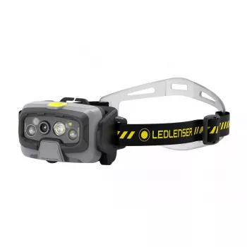 Priekinė LED lempa su galvos juosta Ledlenser HF8R Work Black, IP68, 20 lm