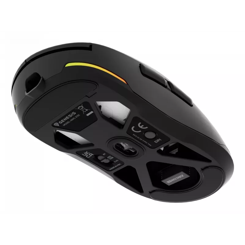 GENESIS NMG-2193 pelė žaidimams Ambidextrous Bluetooth + USB Type-C Optinė 26000 DPI