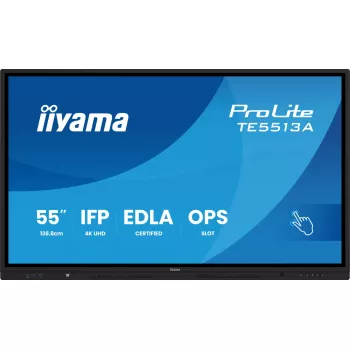 Monitorius iiyama 55 colių TE5513A-B1AG 54.6 colio interaktyvus plokščiasis ekranas 4K Ultra HD 3840 x 2160