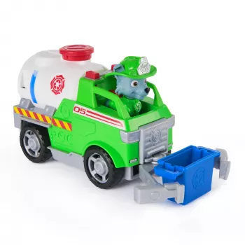 PAW Patrol ugniagesių gelbėjimo tanklaivis „Rocky Rescue“ su veikėjo figūrėle, griebimo nagais ir žaisliniu sunkvežimiu, vaikams nuo 3 metų