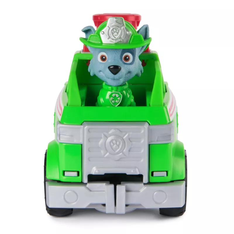 PAW Patrol ugniagesių gelbėjimo tanklaivis „Rocky Rescue“ su veikėjo figūrėle, griebimo nagais ir žaisliniu sunkvežimiu, vaikams nuo 3 metų