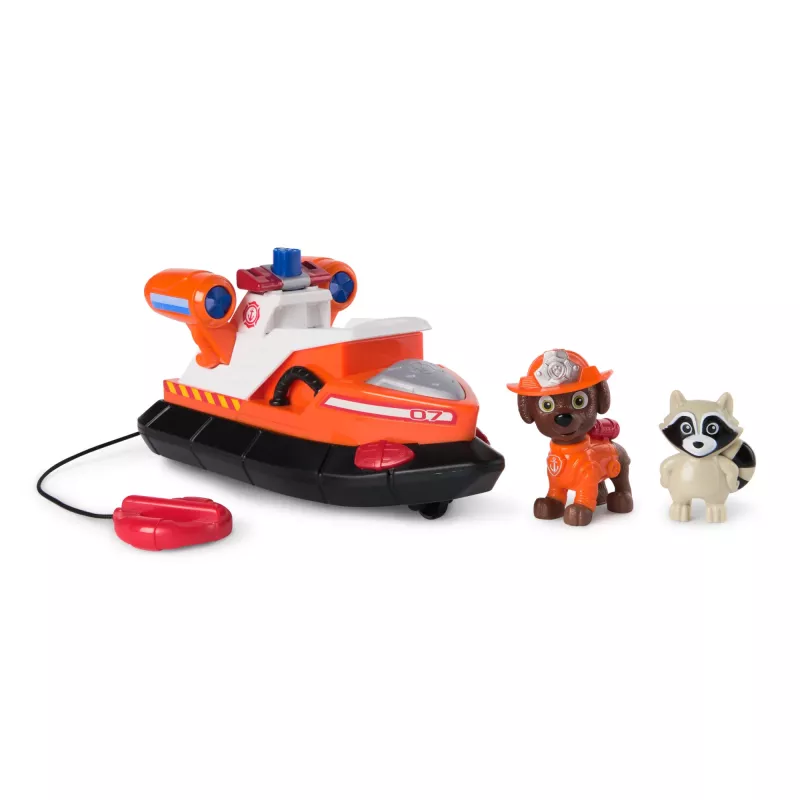 PAW Patrol Fire Rescue: Zuma gelbėjimo valtis su figūrėle, gelbėjimo ratu, meškėnu ir žaisline valtimi, vaikiški žaislai berniukams ir mergaitėms nuo 3 metų